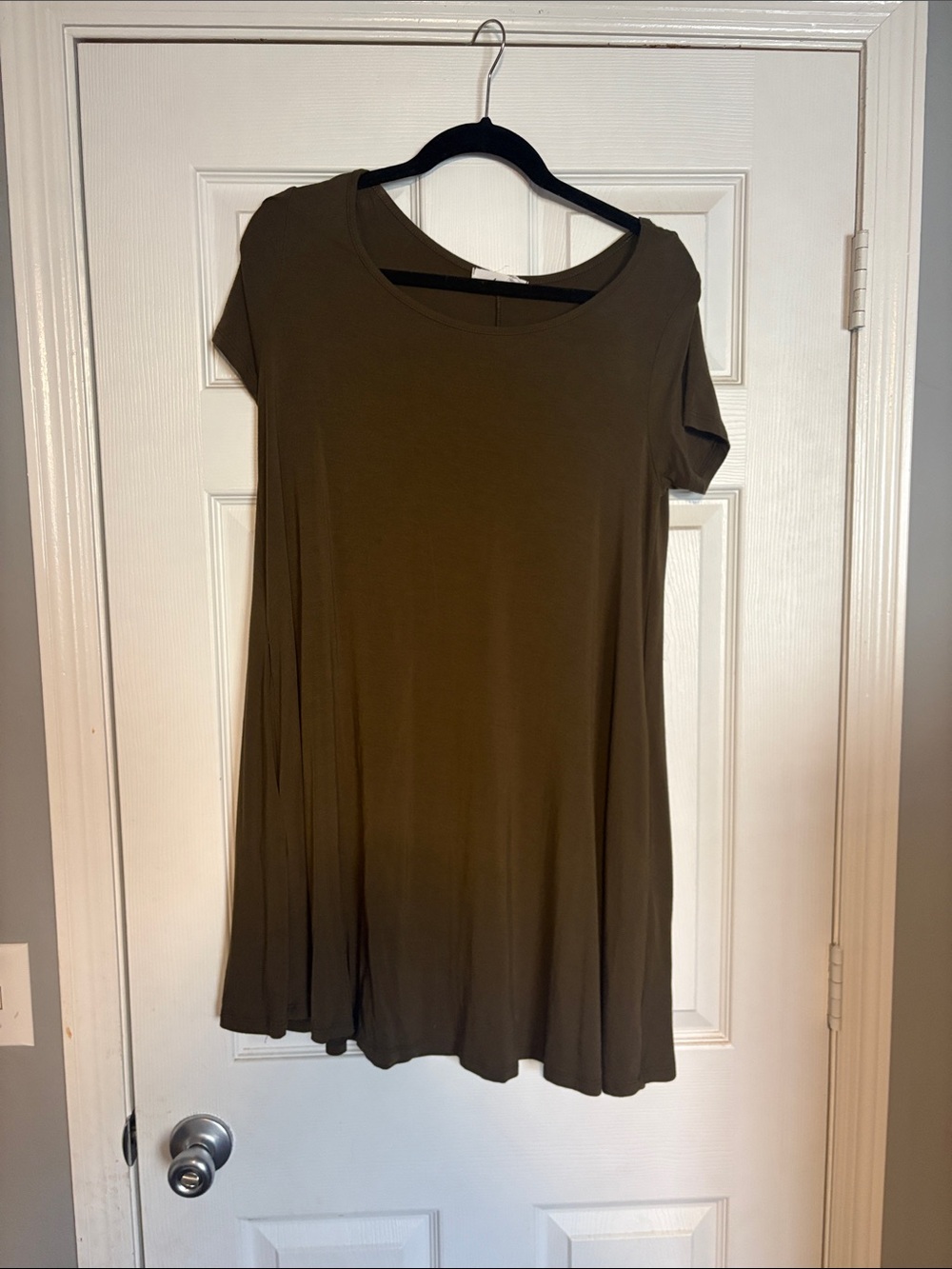 Carly Jean Los Angeles Olive Green Mini Dress